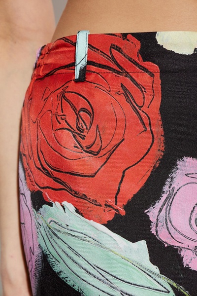 Marni Silk pants with floral motif