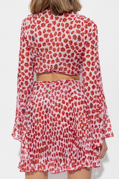 Versace Short pleated beach shirt