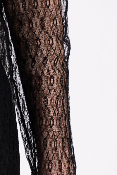 Dolce & Gabbana Lace top with stand-up collar