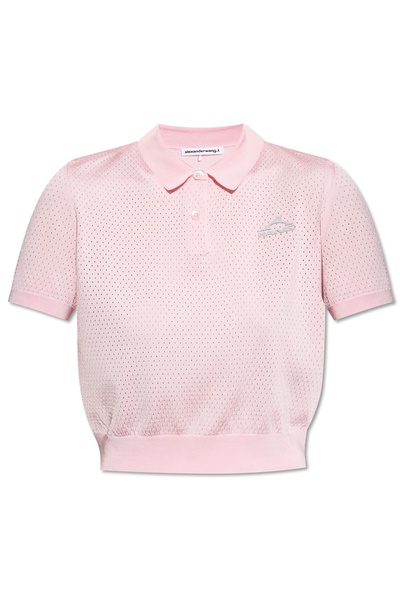 T by Alexander Wang Polo shirt with printed logo