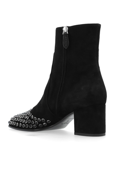 Alaia Suede ankle boots with studs