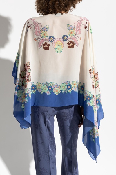 Etro Silk top with floral motif