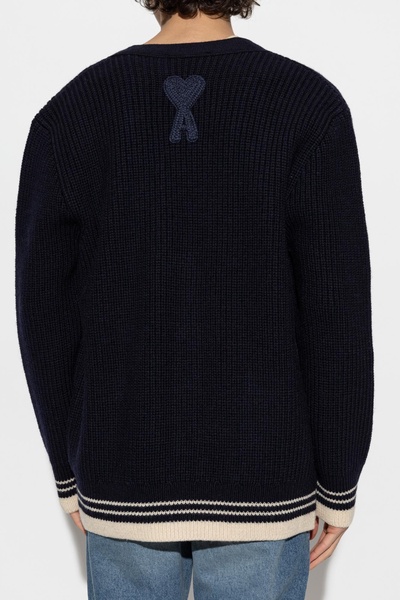 Ami Alexandre Mattiussi Wool cardigan with logo
