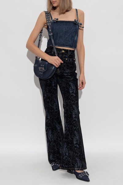 Ganni Jeans with velvet finish