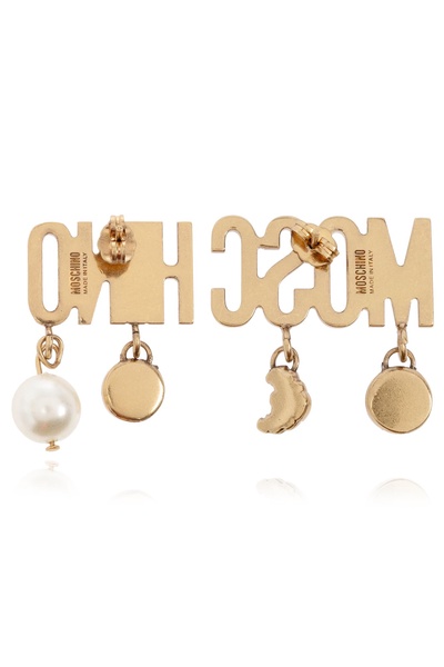 Moschino Earrings with logo and pendants