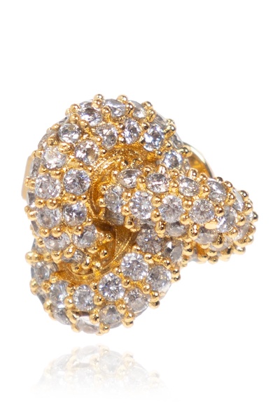 Kate Spade Brass earrings with shimmering crystals