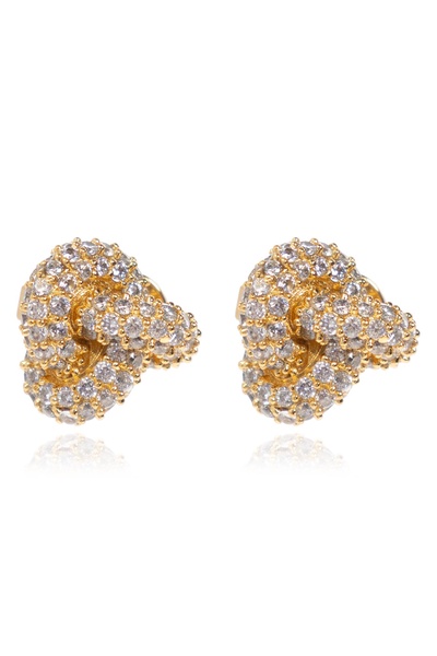 Kate Spade Brass earrings with shimmering crystals
