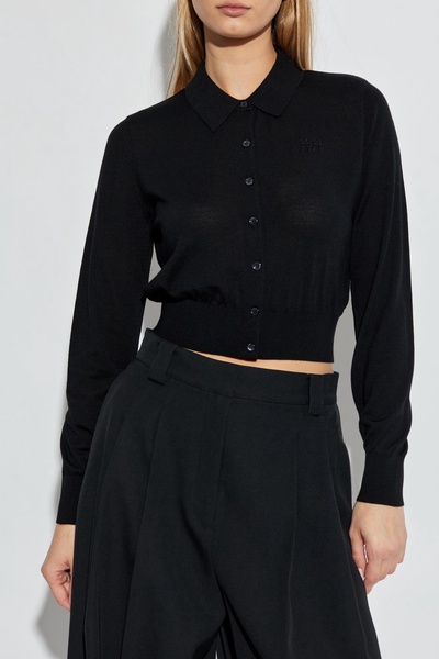 T by Alexander Wang Wool cardigan with logo