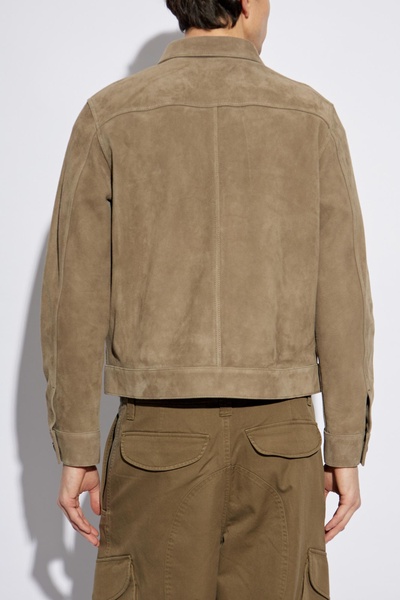 Ami Alexandre Mattiussi Suede jacket with embossed logo