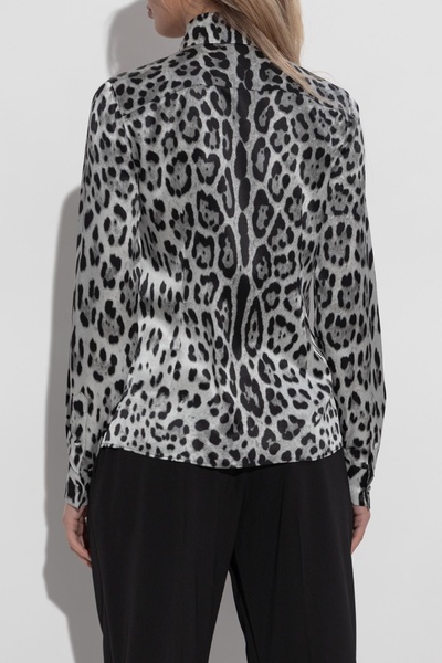Dolce & Gabbana Silk shirt with animal motif