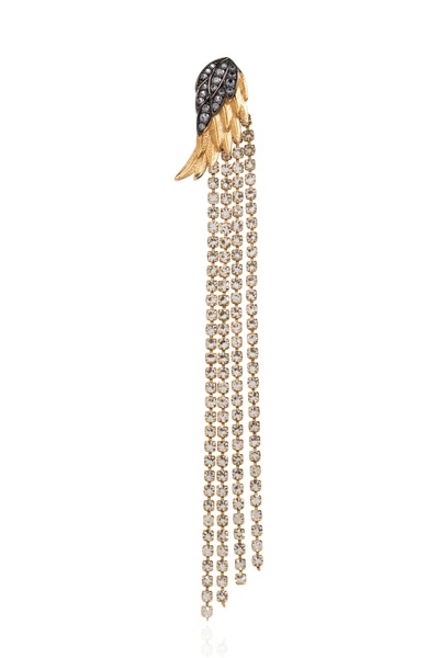 Zadig & Voltaire Brass earrings with crystals