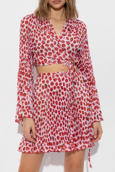 Versace Short pleated beach shirt