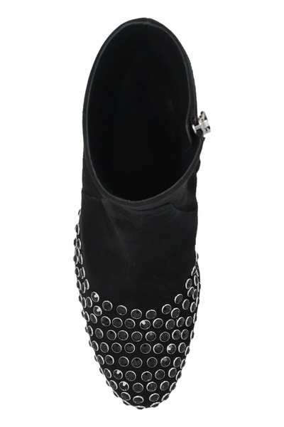 Alaia Suede ankle boots with studs