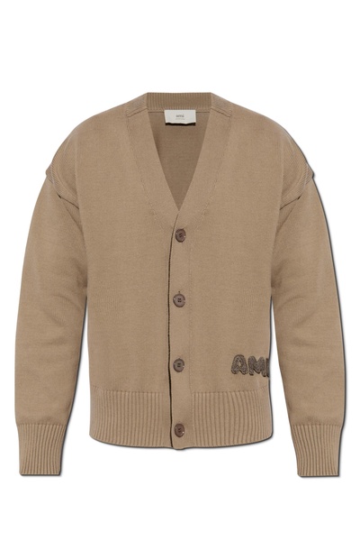 Ami Alexandre Mattiussi Cardigan with embroidered logo