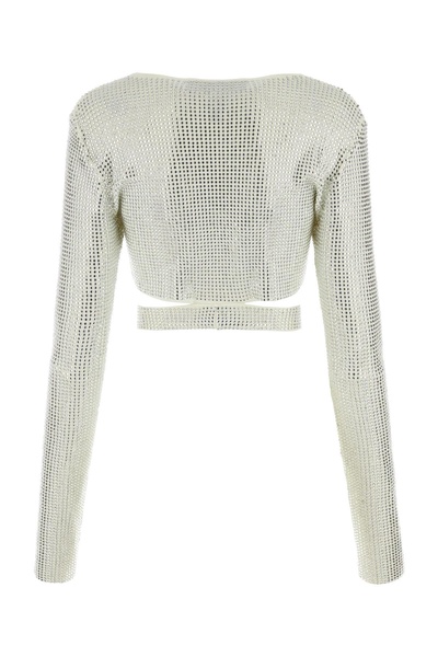 Embellished viscose blend top