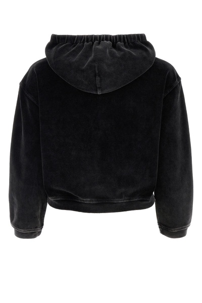 Black velvet sweatshirt