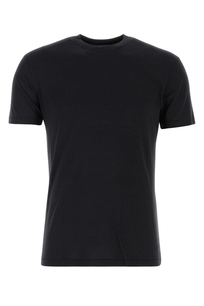 Tom Ford Men Black Lyocell Blend T-Shirt
