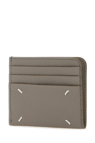 Maison Margiela Women Dove Grey Leather Card Holder