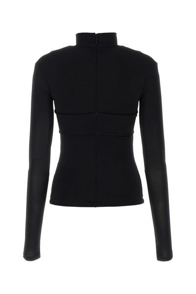 Black stretch viscose top