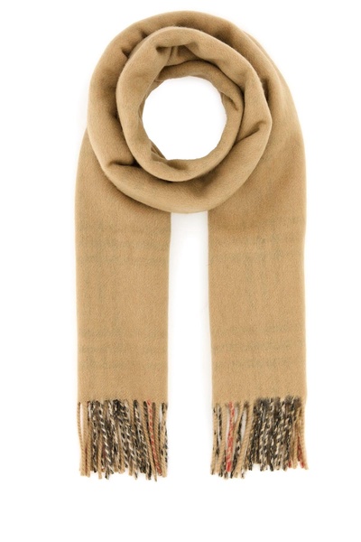 Burberry Unisex Beige Cashmere Reversible Scarf