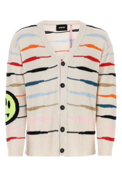 Embroidered viscose oversize cardigan