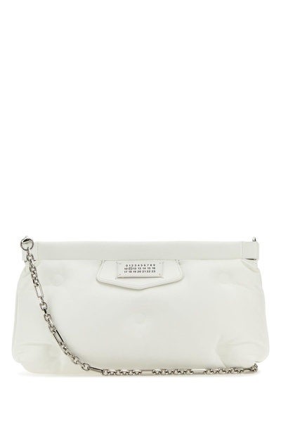Maison Margiela Men White Nappa Leather Slam Red Carpet Clutch