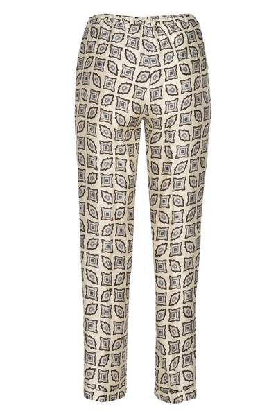 Printed silk trousers