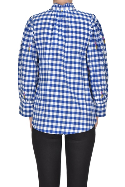 Embroidered Vichy print shirt
