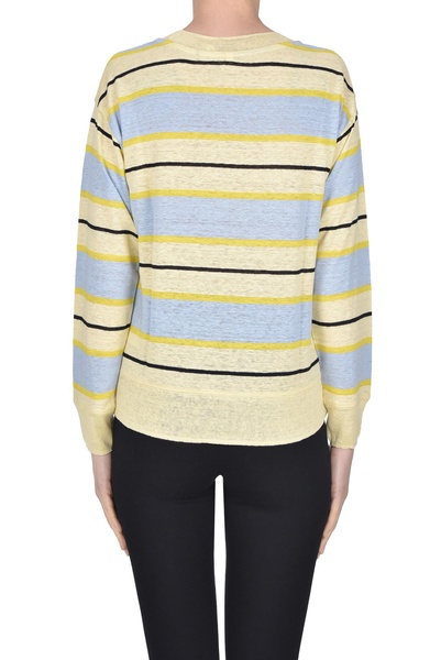 Striped linen pullover