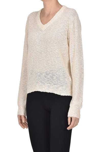 Textured knit pullover
