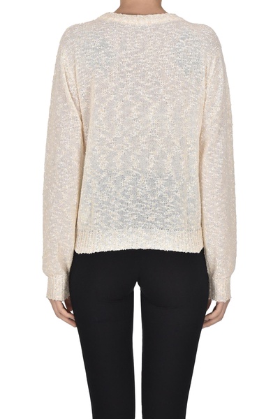 Textured knit pullover