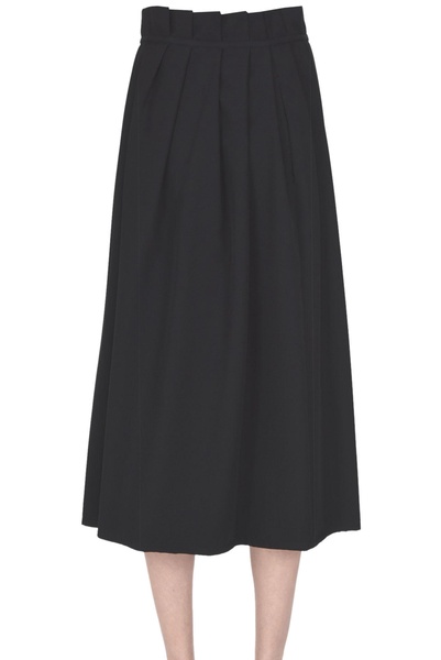 Pleated wraparound skirt 