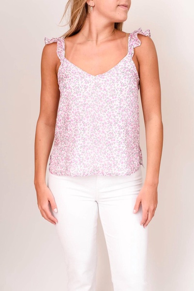 cara chiffon cami in confetti mini flora