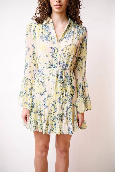 lyra dress in yellow