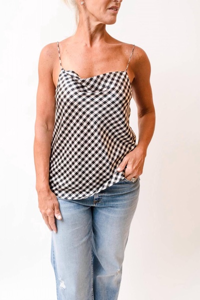 axel cami in black gingham