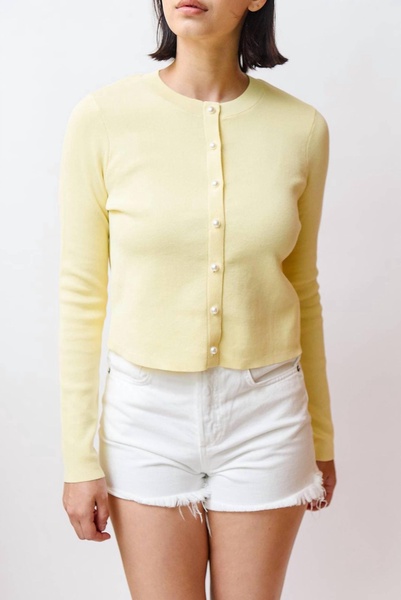 jessa cardigan in yellow