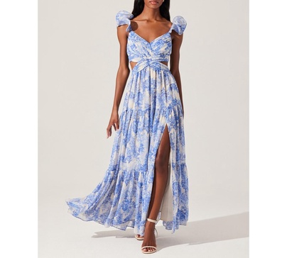Women's Fritillaria Ruffle-Sleeve Maxi Dress