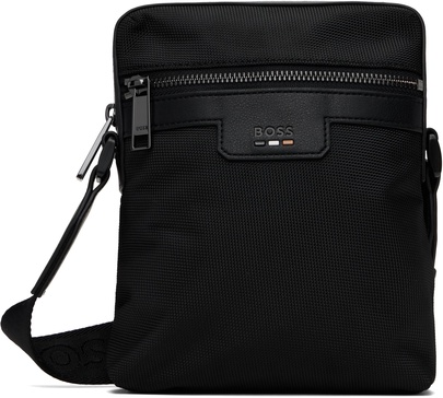 Black Embossed-Logo Bag