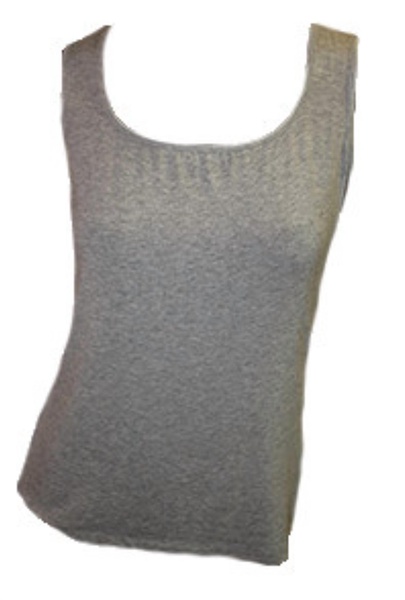 bra-friendly tank top in gray