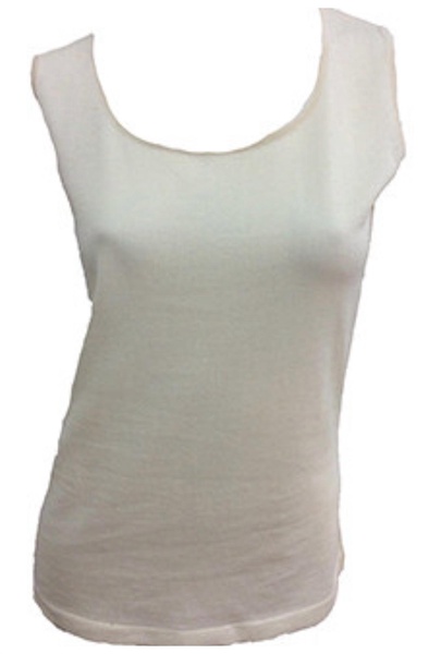 bra-friendly tank top in ivory