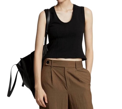 sweatshirt tank top in black