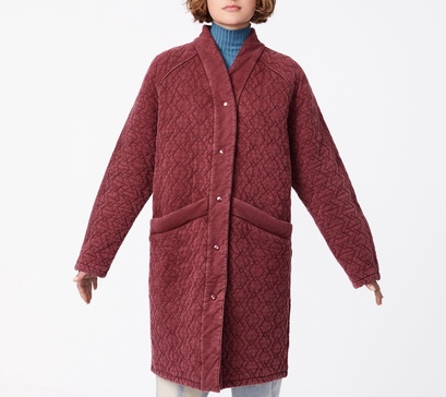 quilted cotton cardigan