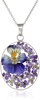 Amazon Essentials Sterling Silver/Gold Over Sterling Silver Pressed Flower Pendant Necklace (previously Amazon Collection)