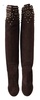 Dolce & Gabbana  Brown Suede Studded Knee High Shoes Boots