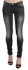 Acht  Gray Washed Skinny Trouser Cotton Jeans