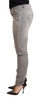 Acht Light Gray Washed Cotton Slim Fit Denim  Trouser Jeans