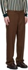 Brown Linen Suiting Trousers