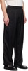 Black Satin Track Pants