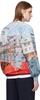 Blue Holiday Fence Long Sweatshirt