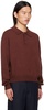 Brown Three-Button Polo